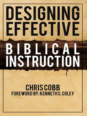 cover image of Designing Effective Biblical Instruction